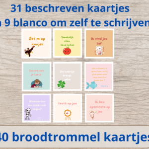 Broodtrommelkaartjes voor Kinderen – Positieve, vrolijke en motiverende berichten
